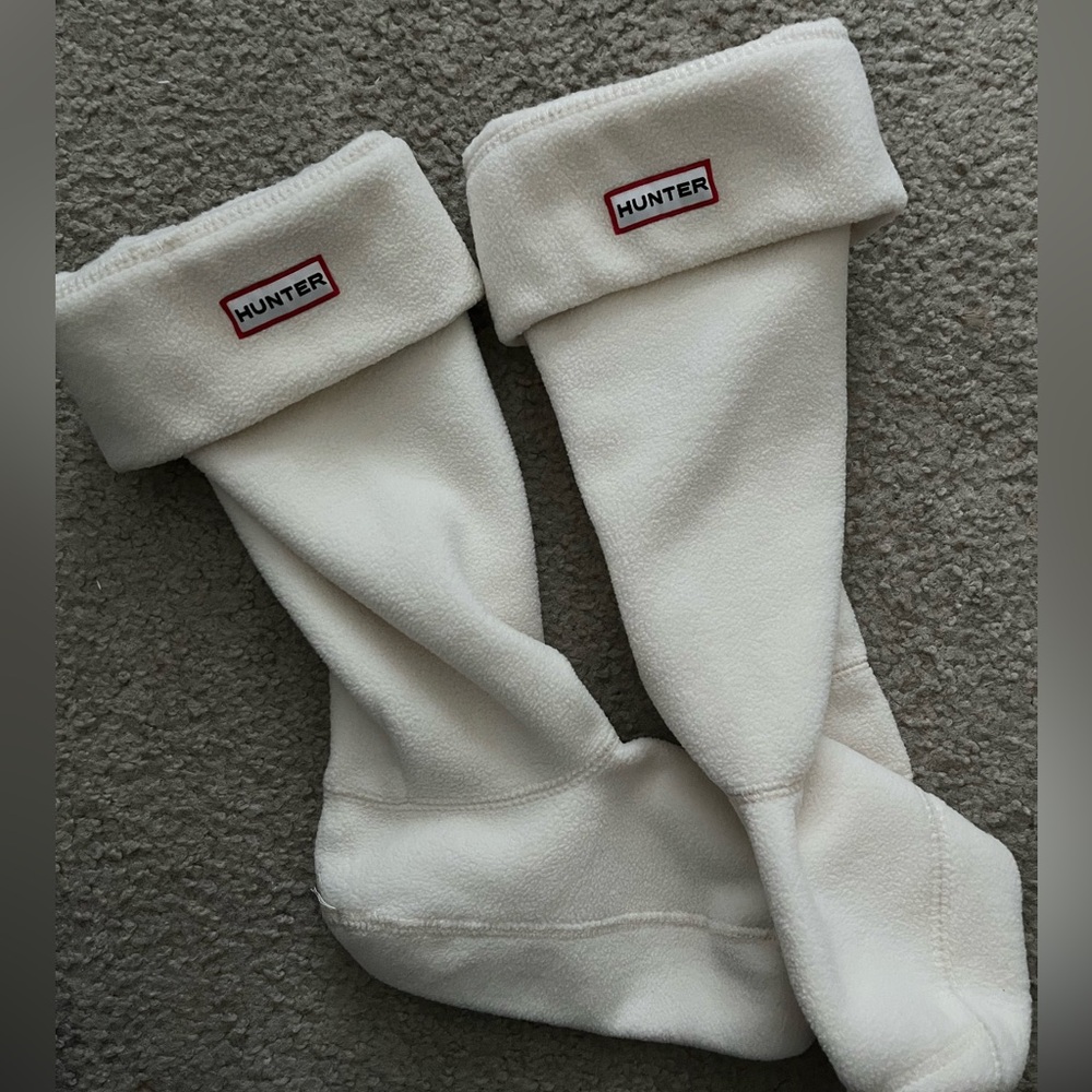 White Hunter Boot Socks Size5-7